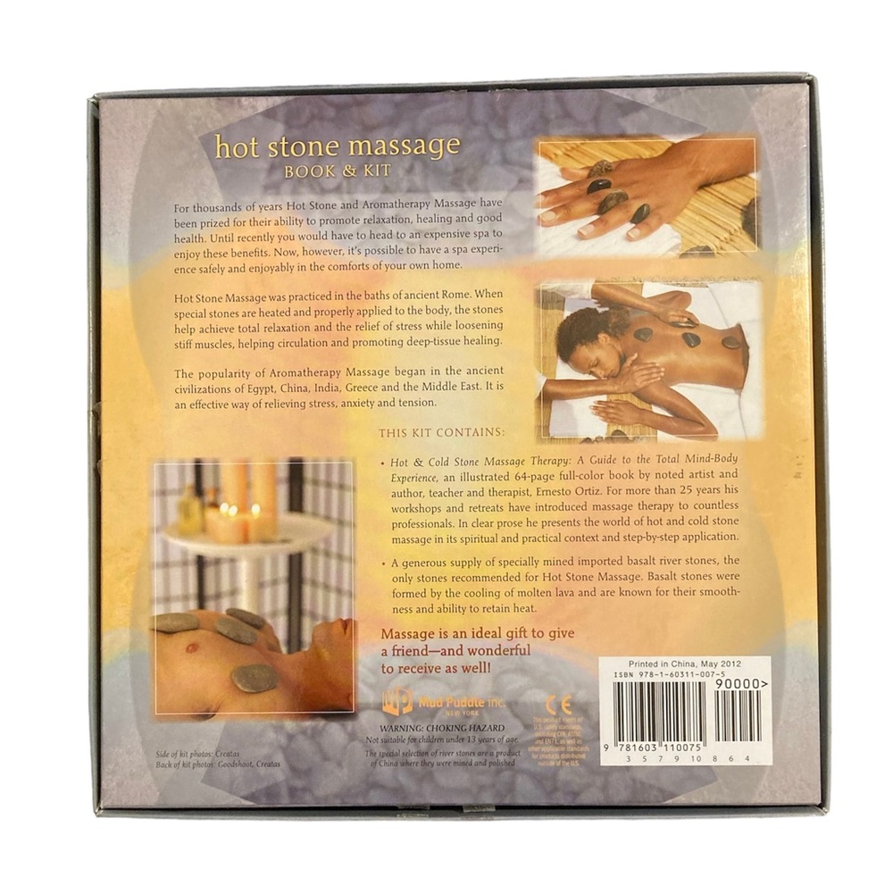 Hot Stone Massage Book And Kit Basalt River Stones Home Spa Stress Relief - Picture 6 of 8
